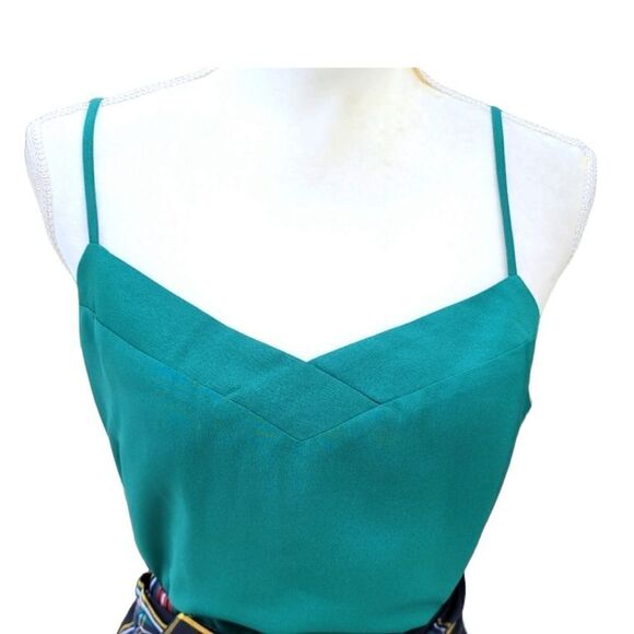 J.Crew v-neck cami top in green NWT 0 - Picture 5 of 7